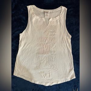 Victoria secret pink white tank top